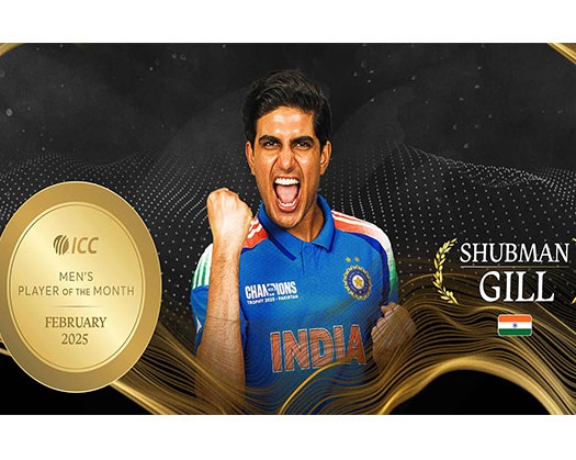 Shubman Gill Wins February's ICC Men's Player Of The Month Award