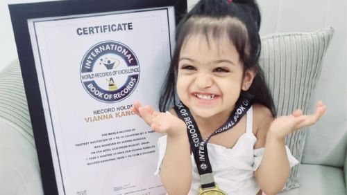 Muscat Toddler Sets World Record For Fastest Counting