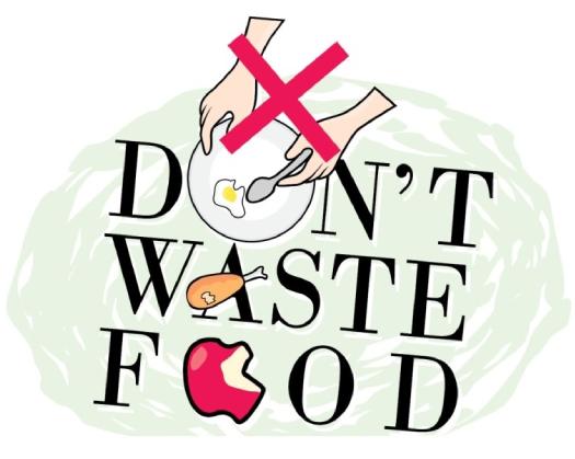Do Not Waste Food, Eat Moderate Portions
