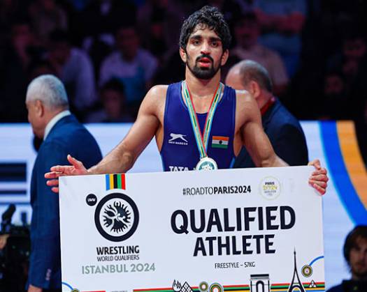 Paris Olympics: Aman Sehrawat Reaches Quarterfinals Of Men's Freestyle 57 Kg