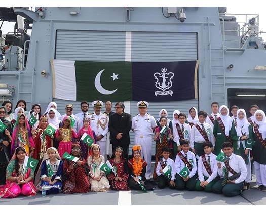 Navy Ship YARMOOK Visits Port Sultan Qaboos In Muscat To Celebrate 77th Independence Day Of Pakistan