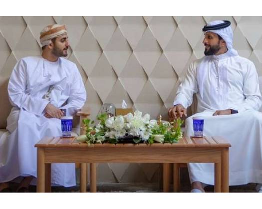HH Sayyid Theyazin Meets Representative Of Bahrain’s King For Humanitarian Works And Youth Affairs