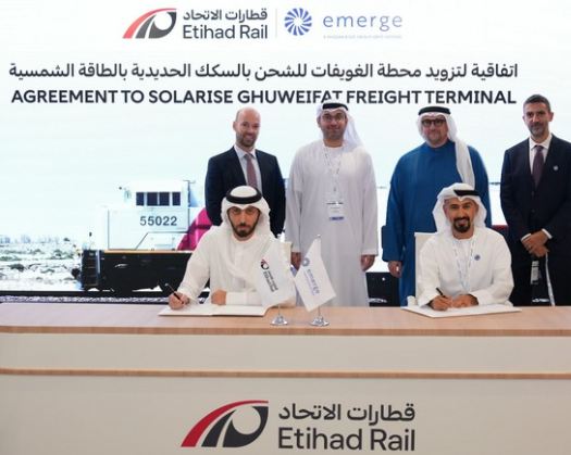 Etihad Rail, Emerge Sign Solar Power Deal At Global Rail 2024