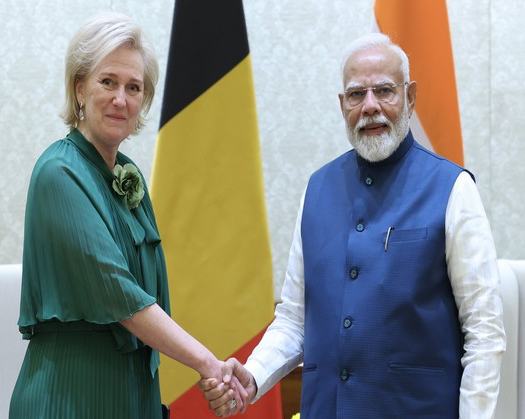 Indian PM Modi Holds Talks With Princess Astrid Of Belgium, Appreciates Leading 300-member Economic Mission