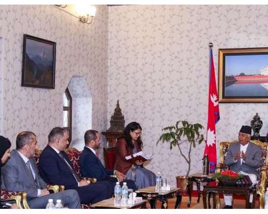 Nepal President Receives Oman's Foreign Minister