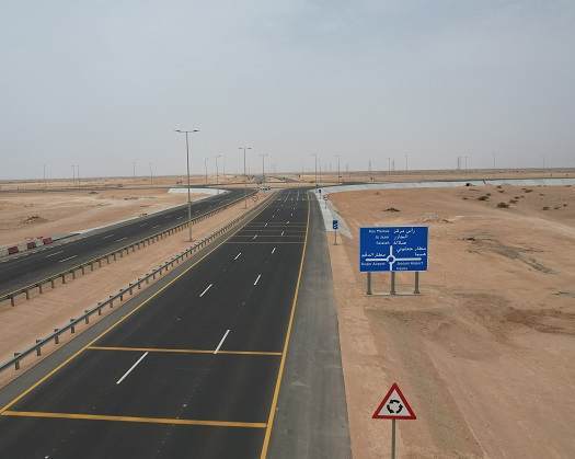 Traffic On Duqm Airport-Ras Markaz Dual Carriageway Project Opened